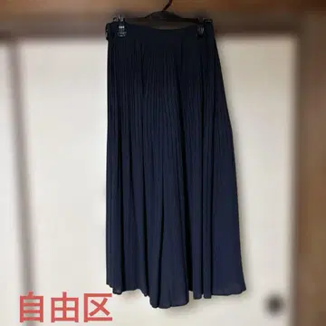 자유구 네이비 플리츠 팬츠스커트 L