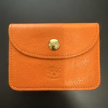 IL BISONTE 오렌지 카드 케이스 지갑