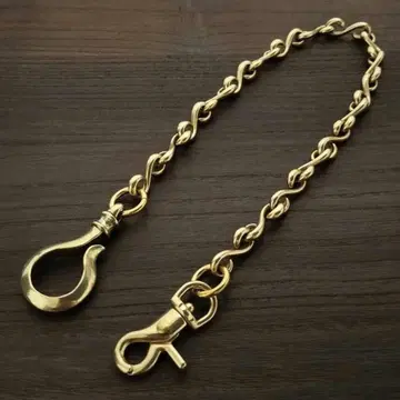 놋쇠 S자 10mm 월렛 체인 빈티지 브라스 골드
