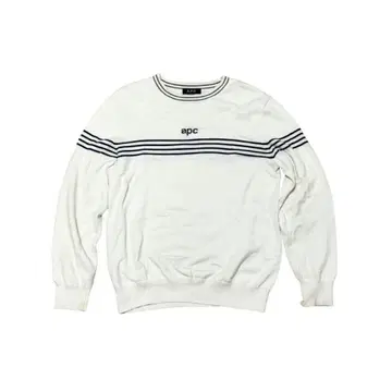 A.P.C. 화이트 스트라이프 스웨터