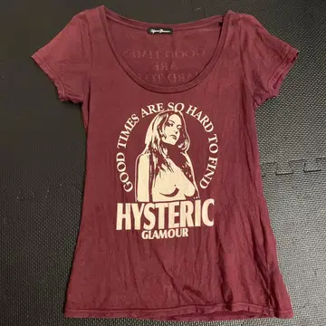 HYSTERIC GLAMOUR 버건디 T셔츠