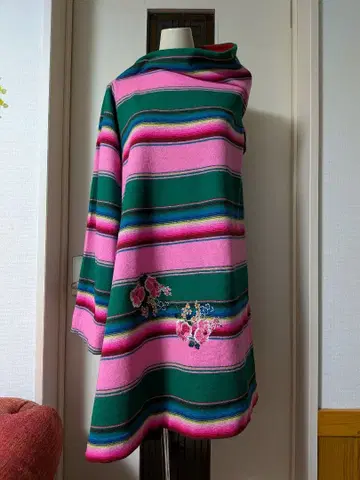 ZUCCa 레어 멕시칸 편소매 판초 케이프 1999AW