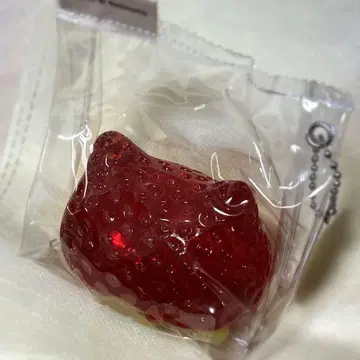 클리어 스트로베리 찰떡 스퀴즈 투명 딸기 고양이