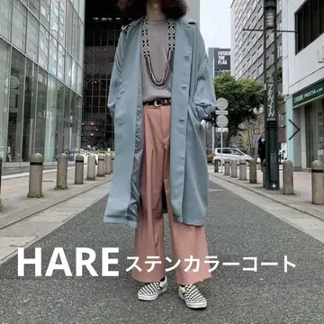 HARE 하레 후드 돌먼 스텐카라 코트 돌먼 슬리브 S 사이즈