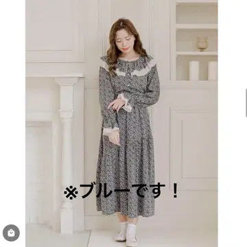 아림 꽃무늬 개더 블라우스 스커트