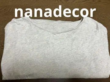 nanadecor 나이트 웨어 파인 니트 와이드 상의 라이트 그레이