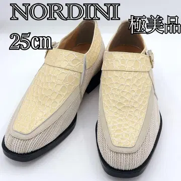[미사용급] NORDINI 일본제 드레스 슈즈 베이지 25cm