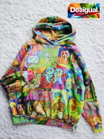 Desigual x maria escote 고양이 맨투맨 롱 슬리브