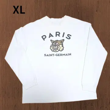 Paris Saint-Germain 칼리지 로고 자수 T셔츠 롱T XL