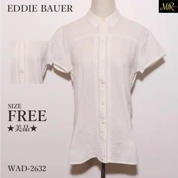 새상품급 EDDIE BAUER 상의 셔츠 반팔 무지 레귤러 카라
