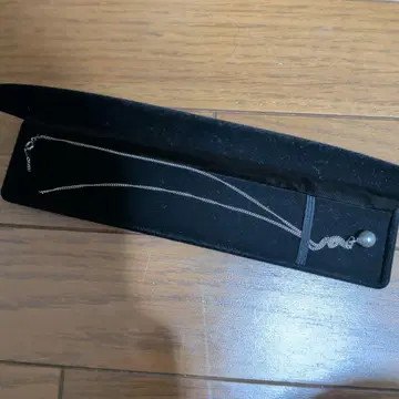 실버 2연 체인 펄 목걸이