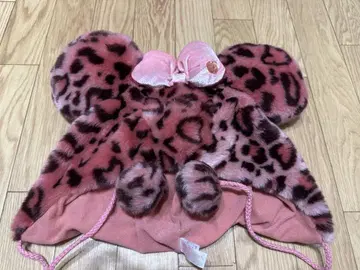 디즈니 팬캡 레오파드 무늬 레어 핑크 모자