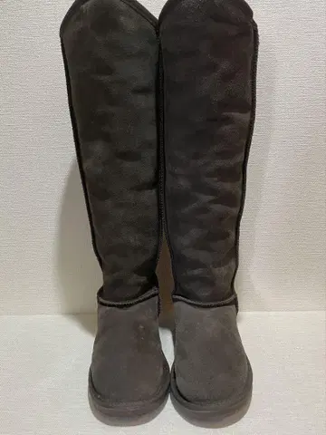 할인 emu 무스탕 니하이 부츠 브라운 리본 사양 롱 보아 스웨이드