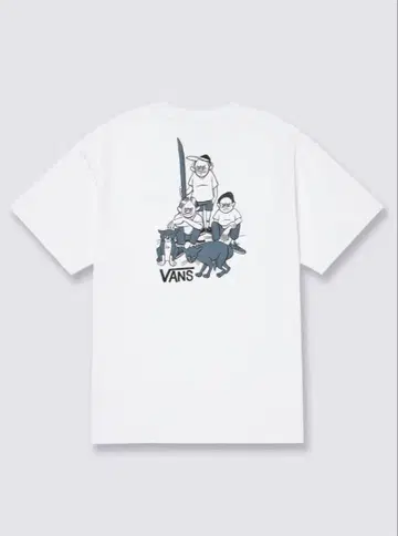 VANS x Yusuke Hanai 콜라보T셔츠 화이트 사이즈L