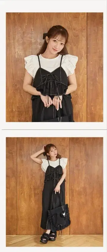 시마무라 츠지 노조미 데님 원피스 블랙 M