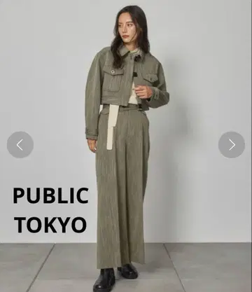 [ PUBLIC TOKYO ] 트위드 라이크 와이드 팬츠