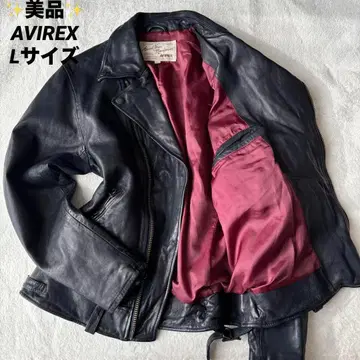 새상품급 AVIREX 아비렉스 더블 라이더스 가죽 재킷 블랙