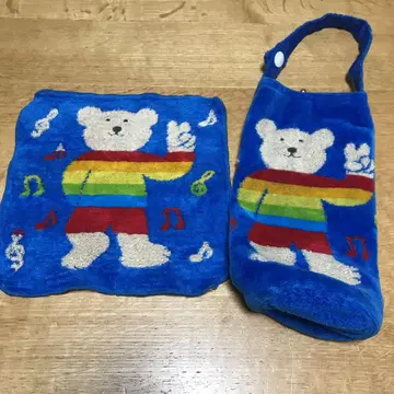 레인보우 베어 보틀 홀더 타월 세트