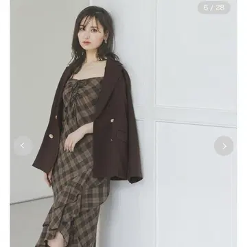 snidel Sustainable 메탈 버튼 테일러드 자켓