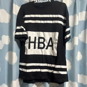 HBA 블랙 스트라이프 T셔츠 L 69