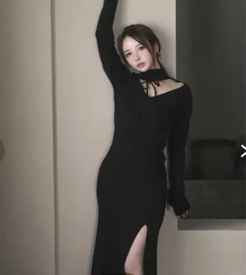 앤드마리 롱 원피스 블랙