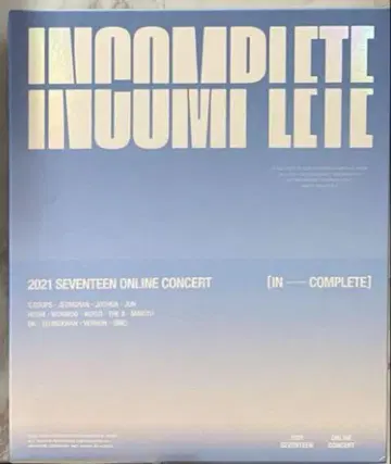 SEVENTEEN INCOMPLETE DVD