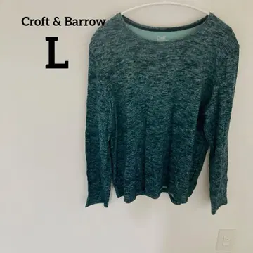 Croft & Barrow [ L ] 클래식 T셔츠 다크 블루 계열 긴팔
