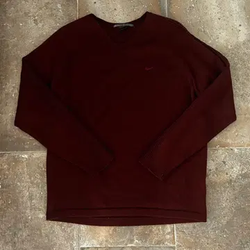 NIKE 타이거 우즈 긴팔 스웨터 V넥 골프 버건디