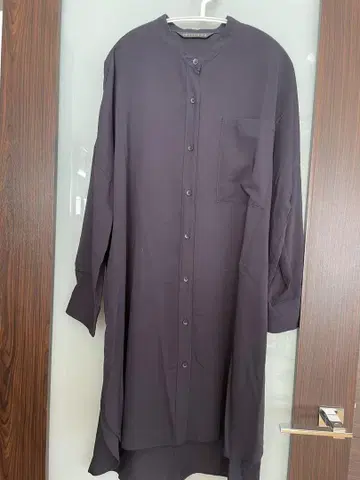 mizuiro ind* 셔츠 원피스 Navy
