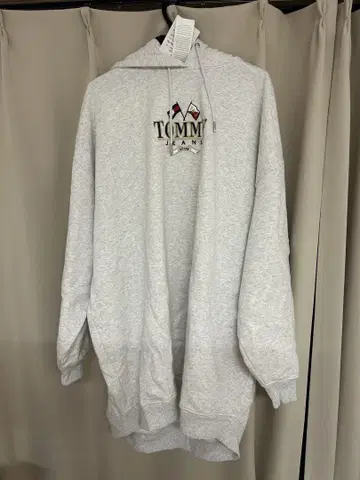TOMMY JEANS 택 포함 새상품 그레이 오버 사이즈 후드티 L
