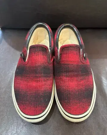 VANS 슬립온 레드/블랙 체크