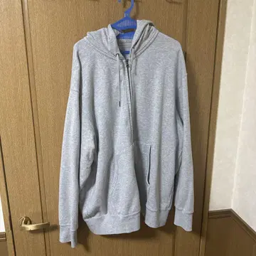 유니클로 그레이 풀 집업 후드티 3XL