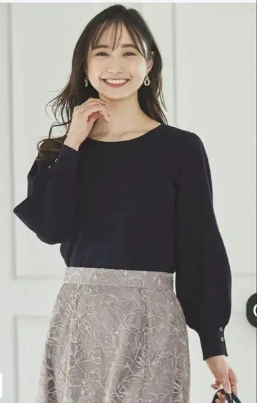 [ any SIS ] 심플 니트 풀오버 네이비 온워드