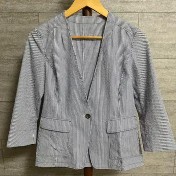 COUP DE CHANCE 자켓 M 사이즈 노카라 스트라이프