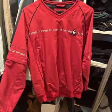 르꼬끄 스포르티브 빨간색 긴팔 피케 셔츠 M