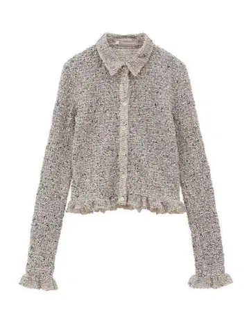 CLANE MIX MESH GATHER SHIRT 클라네