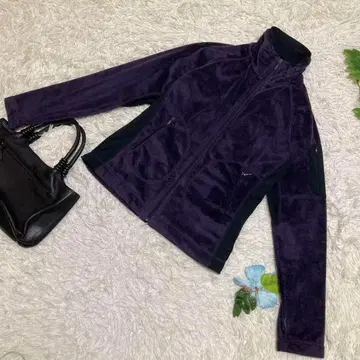 컨디션 최상 컬럼비아 플리스 자켓 퍼플 로고 자수 M 사이즈