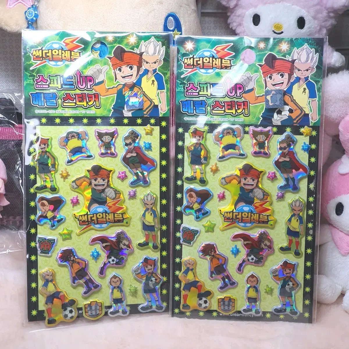 Sealed bulk classic Thunder Eleven character stickers, Inazuma Eleven, JEI TV