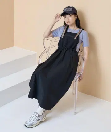 시어터 프로덕츠 프릭스스토어 나일론 자카드 테이프 원피스