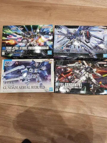 HG F91 스트라이크 프리덤 에어리얼 리볼트 라이징 프리덤 4개