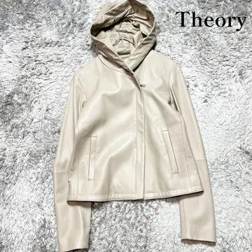 띠어리 럭스 램 가죽 후드 블루종 자켓 M 상당 컨디션 최상