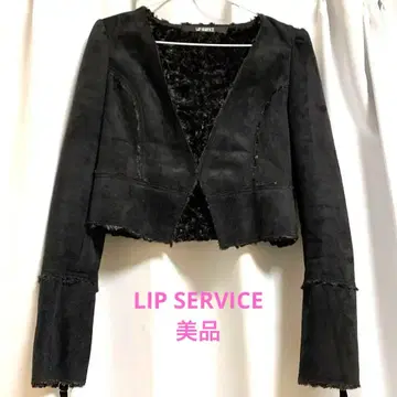 [ 새상품급 ] LIP SERVICE 벨로아 숏 자켓 블랙