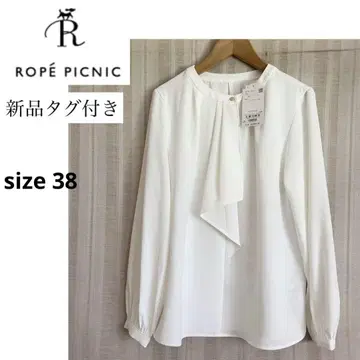 택 포함 새상품! ROPE' PICNIC 화이트 포멀 셔츠 블라우스 38