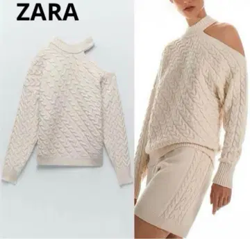 zara 비대칭 니트 원숄더