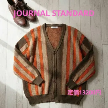 JOURNAL STANDARD 스트라이프 니트 가디건/브라운/M