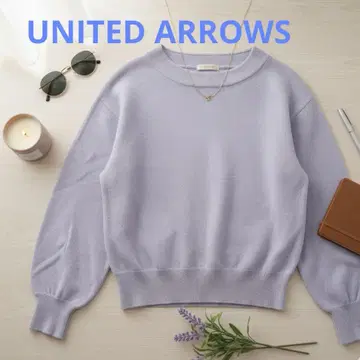 새상품급 UNITEDARROWS 볼륨 소매 라벤더 니트