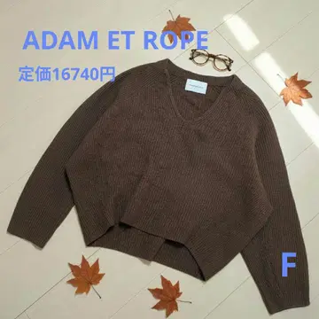 [ 새상품급 ] ADAM ET ROPE V넥 니트 브라운 니트