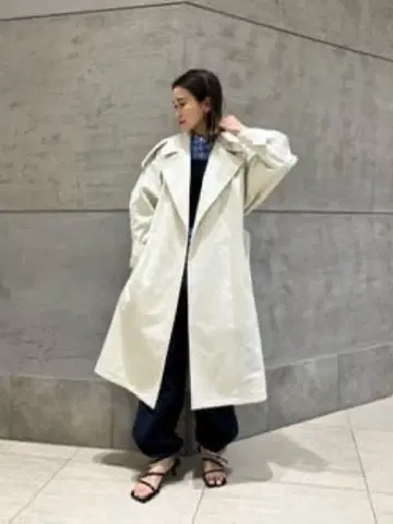 유나이티드 애로우즈 C BIG 돌먼 슬리브 코트 트렌치코트