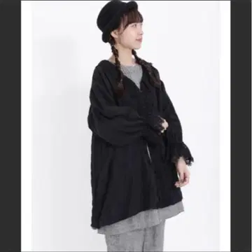 Samansa Mos2 레이스 하오리 튜닉 블라우스