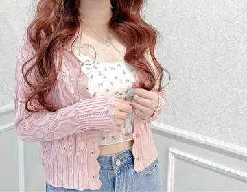 Rmine 하트 숏 가디건